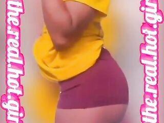 Chocolate Black Baddie Twerks & Undresses in College Dormroom