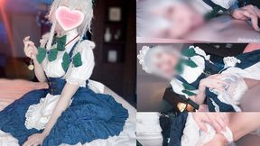 Curvy maid Sakuya Izayoi cosplays and creampies multiple guys