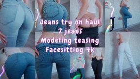 Jeans Try On Haul Facesitting 4k