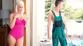 Blanche Bradburry In Czech Stepmother Dp Action With Stepson And His Friend