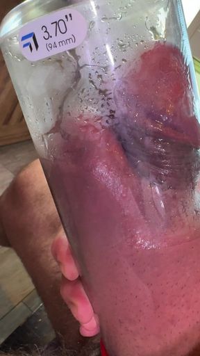 Pumping my cock watching a giant clit cumming and squirting