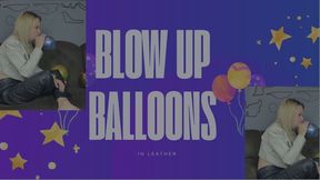 blow up balloons in leather