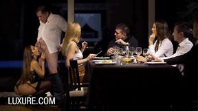 ”Sexy waitress Clea Gaultier gets it”