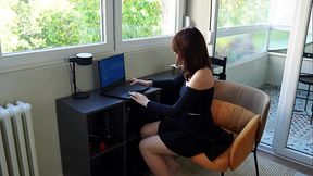 Stepmom broke my laptop to have sex with me!