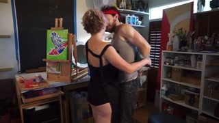 Male art model gets surprise anal fisting by Mistress Red Herring part 1