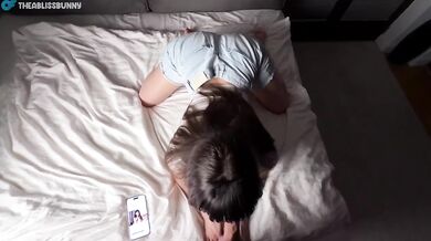 Stepsister’s panties got me sloppy cumming in her tight pussy POV