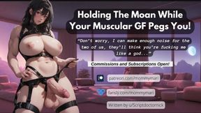 Muscular GF gives a rough pegging with anal creampie