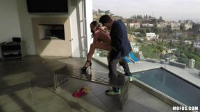 Mofos - Big Tit Brunette Rachele Richey & Gavin Get Naughty Outside Film by Drone