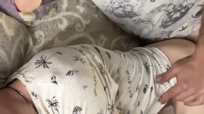 Hairy Daddy Pounds Femboy Hole Gushes Cum Inside