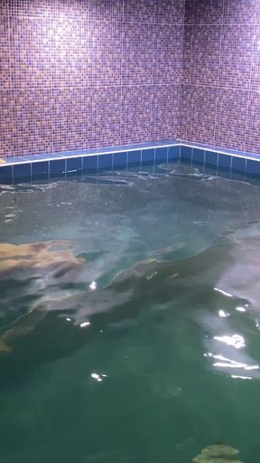 Teenage twinks Matty and Aiden blowjob in the swimming pool