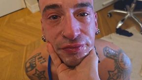Deepthroat, piss and cum for Mattew