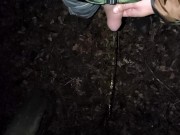 5 times piss on dry leaves in different views compilation