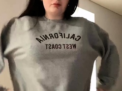 Shemale tranny enjoying solo masturbation