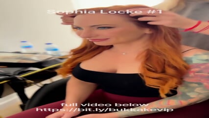 MILF REDHEAD Sophia Locke Bukkake BTS
