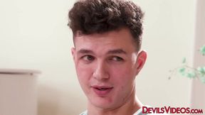 Sophia Burns goes wild with her legs and takes on a huge dick of her own