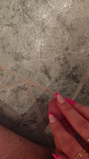 Squirted with my pink nails   Clip 1