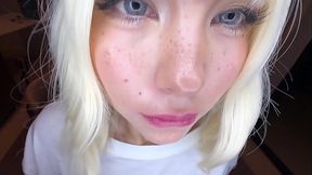 Skinny blonde beauty gets fucked in her tight pussy