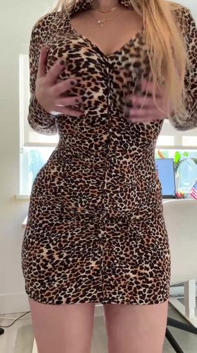Cheetah print dress