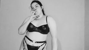 Seductive Vintage Smoking in Black and White