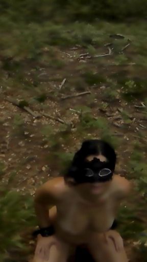 Brunette mature gets completely naked and gets washed with piss   Clip 1