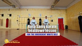 Rosay Samy karate beatdown lesson for the irreverent white belt