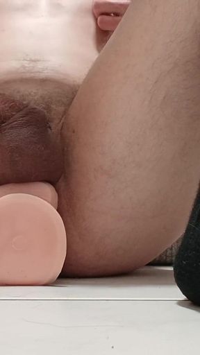 Solo Anal Riding on a 7 Dildo