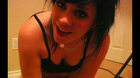 Young punk chick rides a fucking machine