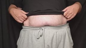 Fat Jiggling In Gray Shorts