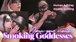 Smoking Goddesses Human Ashtray Double Spitting English