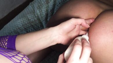 Preview: Tawny fills Skarlett Demise's ass with a milk enema and gummy bears, she let's it rip