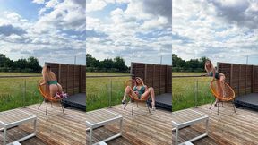 new video je m’exhibe sur ma terrasse privee te chauffe avec mes gros seins ...