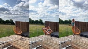 new video je m’exhibe sur ma terrasse privee te chauffe avec mes gros seins ...