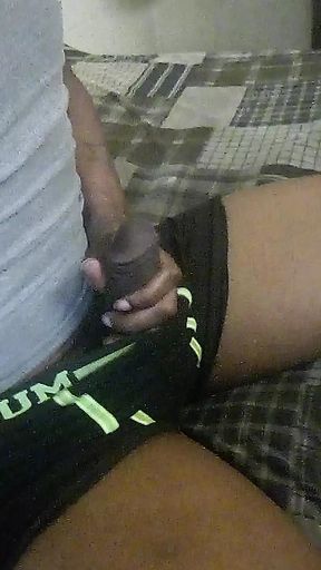 Horny Black Thug Pulls His Big Black Dick Out And Jacks BBC
