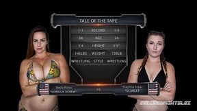 bella rossi vs stephie staar female wrestling