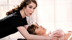 FANTASY MASSAGE I'm addicted to my favourite massage client's huge tits! - Evelyn Claire & Lena Paul