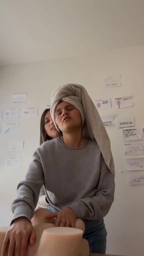 Thrilling moment from &quot;My sister-in-law and I explored a doll that my cuckold husband left us&quot;