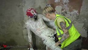 Nicky is a cheerful foreman. builder punishment