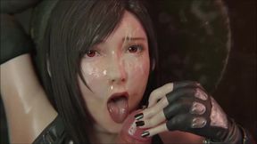Deepthroat and facial in 3D realistic animation