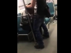 Asian twink get's BJ from older man in a subway