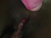 Horny ftm guy fucks ass with body wash can!