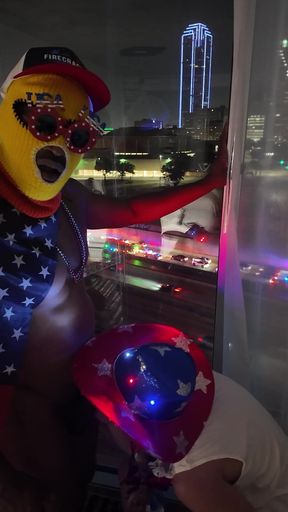 Red, White & Pussy Squirting - Patriotic MILF & BBC Fuck Hotel Fuck!