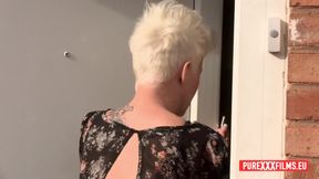 Horny blonde gets pounded from behind