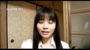 Horny Japanese babe gets a wet and sloppy blowjob followed by an intense