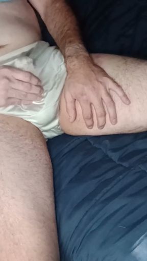 Blue Bra and panties with cumshot   Clip 1