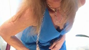 BLUE DRESS AND HEELS