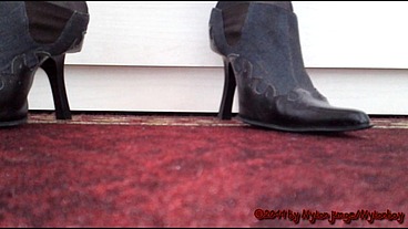 Feinstrumpfhose und Jeans Heels (von einem weiblichen Fan)