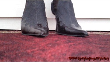 Feinstrumpfhose und Jeans Heels (von einem weiblichen Fan)