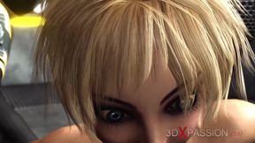 Alien sex! A hot super blonde gets fucked by Anubis on the exoplanet