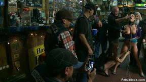 ”Blonde anal fucked in public pool bar”