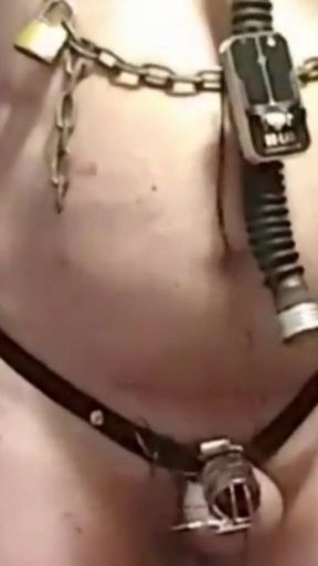 Captivating moment from &quot;Slave Filo is edged by electro&quot;